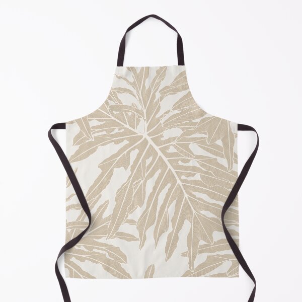 Item preview, Floral seamless pattern, beige split-leaf Philodendron monstera plant background, line art ink drawing. designed and sold by MatyKotiv.