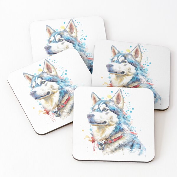 Item preview, Husky Gaze – Bold Dog Watercolor designed and sold by caracatita75.