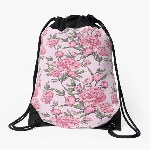 Aperçu de l'œuvre Motif floral élégant et sans couture de pivoines roses | Motif botanique romantique créée et vendue par Nouveaupattern.