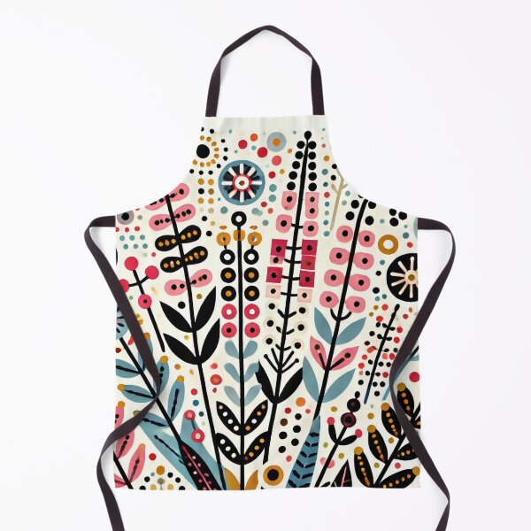 Item preview, Scandinavian Folk Art Wildflowers – Red, Blue, and Golden Floral Pattern by heidiannemorris designed and sold by FOLK ART FUSION by heidiannemorris.