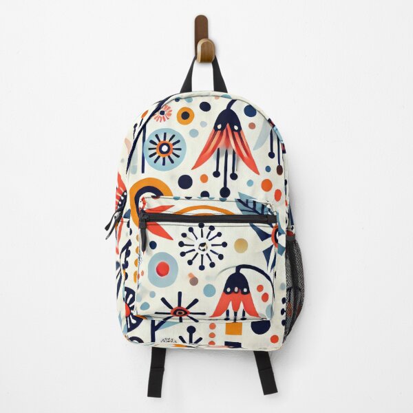 Aperçu de l'œuvre Fleurs sauvages de l'art populaire scandinave – Digitales, bleuets et campanules en rouge, bleu et or par heidiannemorris créée et vendue par FOLK ART FUSION by heidiannemorris.