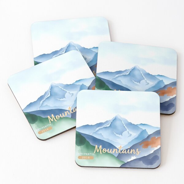 Item preview, Mountain Majesty Watercolor - Tranquil Peaks Design designed and sold by Shirtastically.