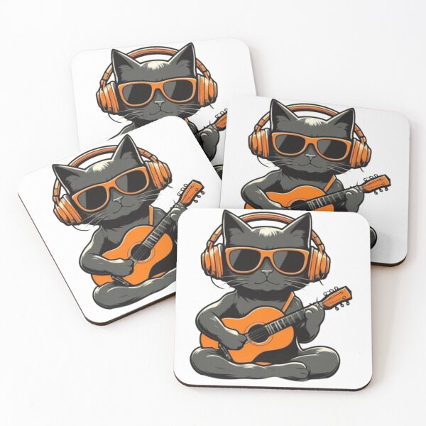 Item preview, Music Cat with Headphones designed and sold by MaciejCraft.