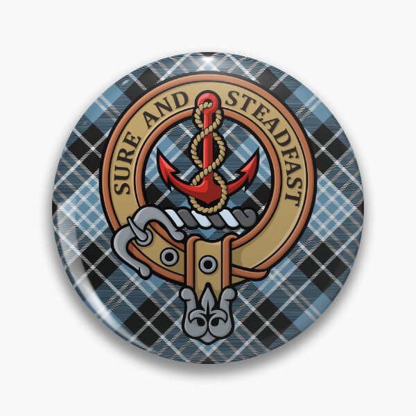 Item preview, Clan Clark Crest over Ancient Tartan designed and sold by sifis.