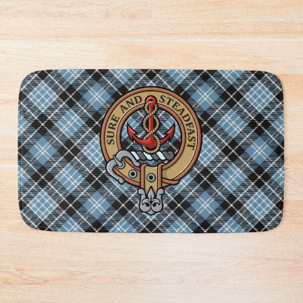 Item preview, Clan Clark Crest over Ancient Tartan designed and sold by sifis.
