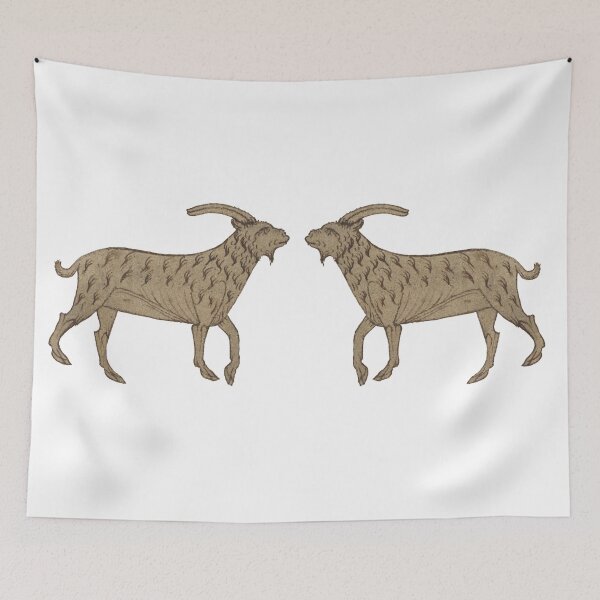 Item preview, Medieval goats illustration designed and sold by IllmadeErrant.