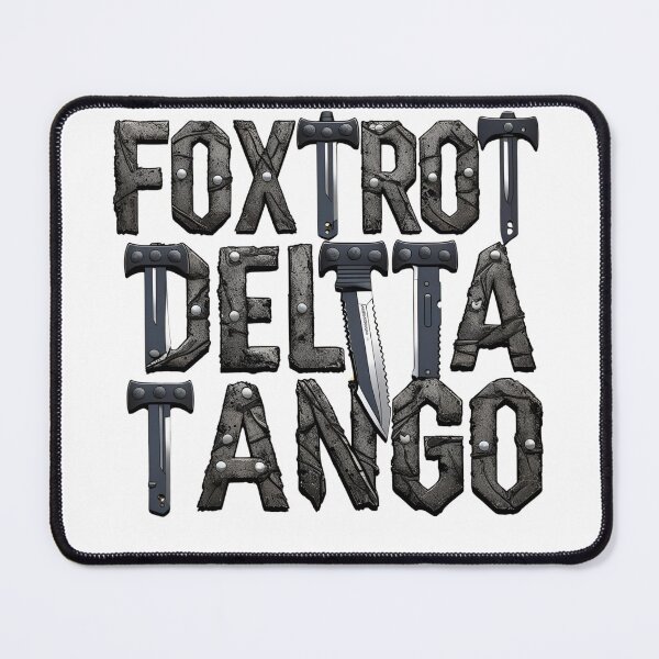 Item preview, Foxtrot Delta Tango Survival Knife Design designed and sold by GrafiShop.