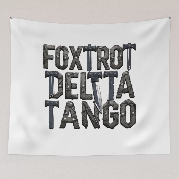 Item preview, Foxtrot Delta Tango Survival Knife Design designed and sold by GrafiShop.
