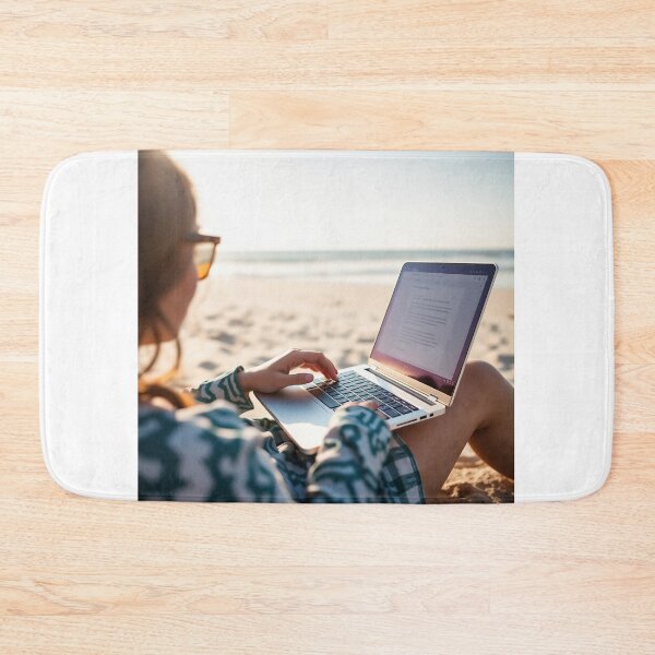 Item preview, Beachfront Workspace: Remote Connectivity at the Shore designed and sold by vedadc.