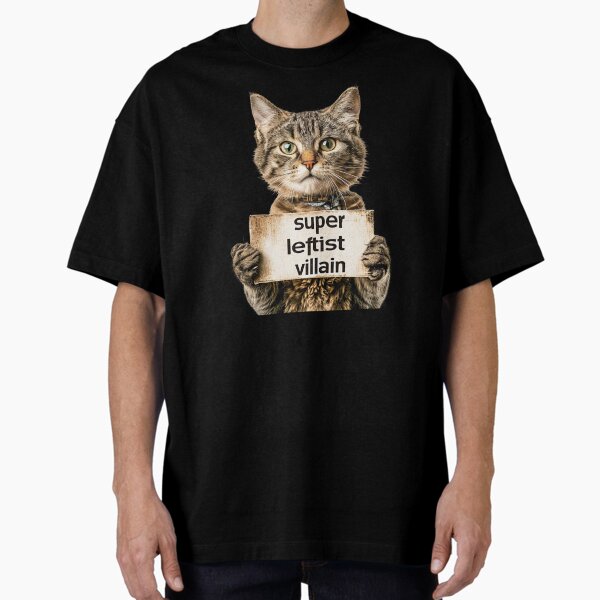 Aperçu de l'œuvre Chat méchant super gauchiste créée et vendue par RockFireMerch.