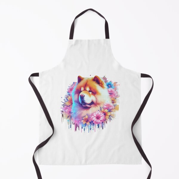 Item preview, A Chow-Chow puppy with various colorful flowers around designed and sold by Marcoshop10.