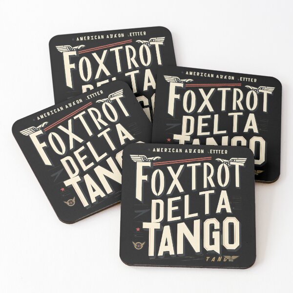 Item preview, Foxtrot Delta Tango American Aviator Design designed and sold by GrafiShop.