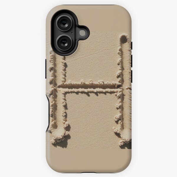 SAND LETTER H iPhone Tough Case