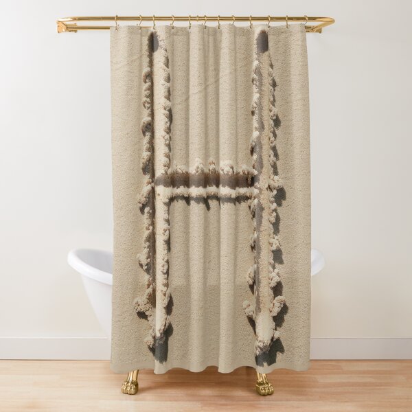 SAND LETTER H Shower Curtain