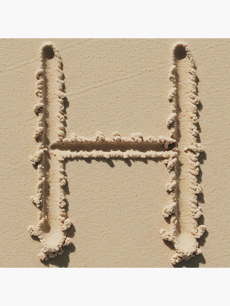 Thumbnail 4 of 4, Pillow, SAND LETTER H designed and sold by Art-type.