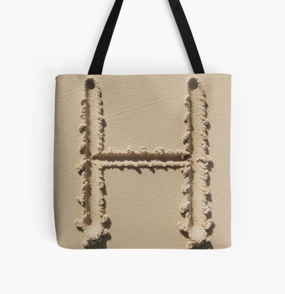 SAND LETTER H All Over Print Tote Bag