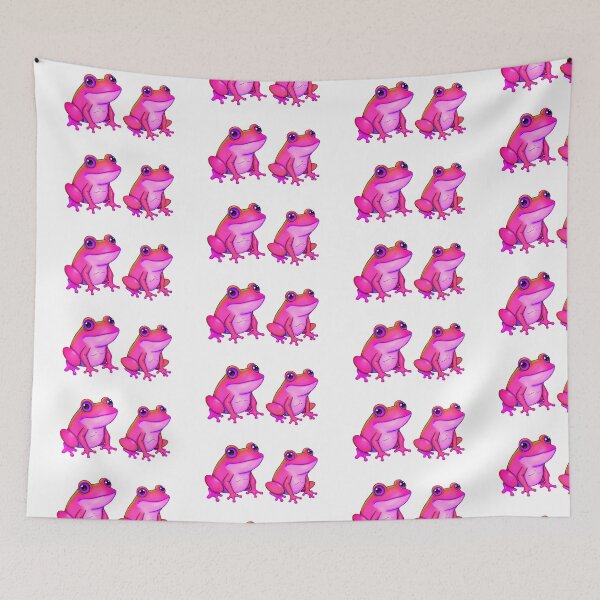 Item preview, Pink Frog Art - Sticker Set of Two designed and sold by Earth Nature Creations.
