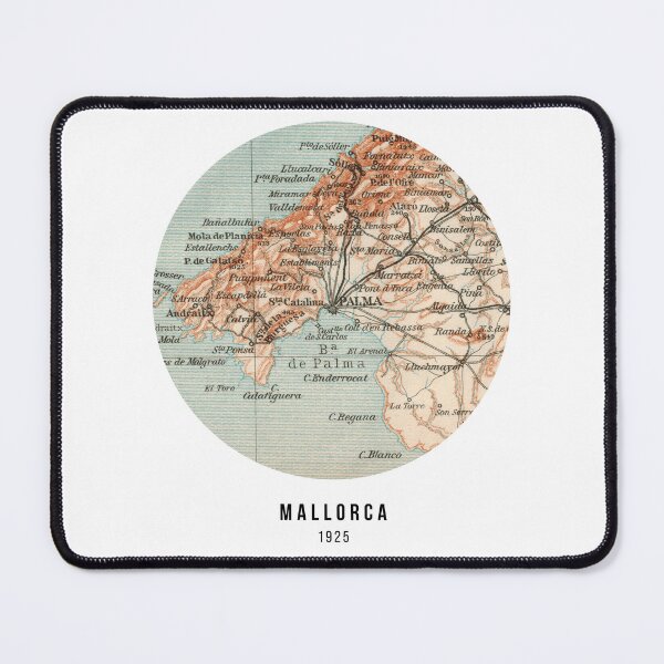 Item preview, Mallorca 1925: historical island map with the Bay of Palma, Sóller, Valldemossa, Andratx, Pollença et designed and sold by RetroTraveller.