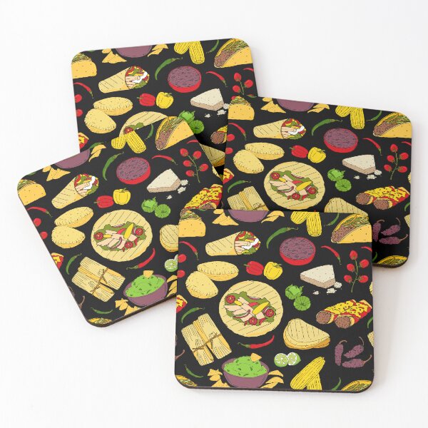 Item preview, Mexican Food Pattern designed and sold by HotHibiscus.