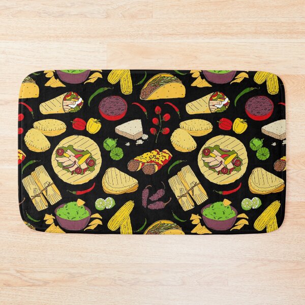 Item preview, Mexican Food Pattern designed and sold by HotHibiscus.