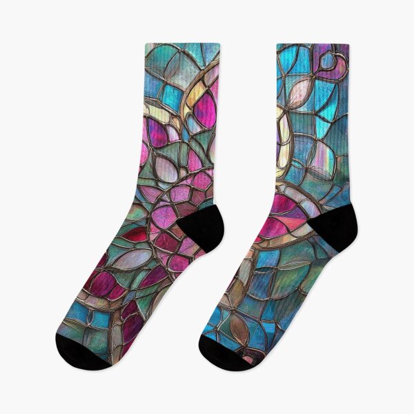 Item preview, Stained Glass Magenta Inspired Mosaic Mandala Pattern designed and sold by GrinGalore.