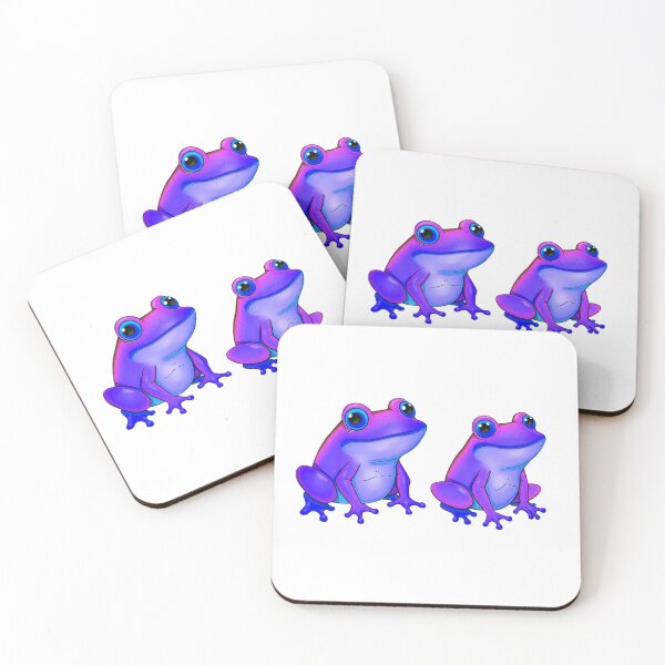 Item preview, Purple Frog Art - Sticker Set of Two designed and sold by Earth Nature Creations.