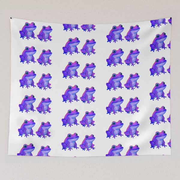 Item preview, Purple Frog Art - Sticker Set of Two designed and sold by Earth Nature Creations.