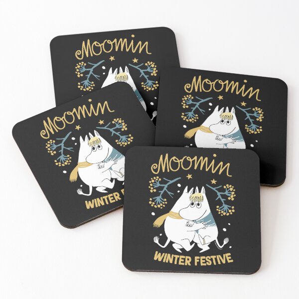 Item preview, Moomin's Winter Festive Moomintroll & Snorkmaiden Dancing designed and sold by MoominStore.