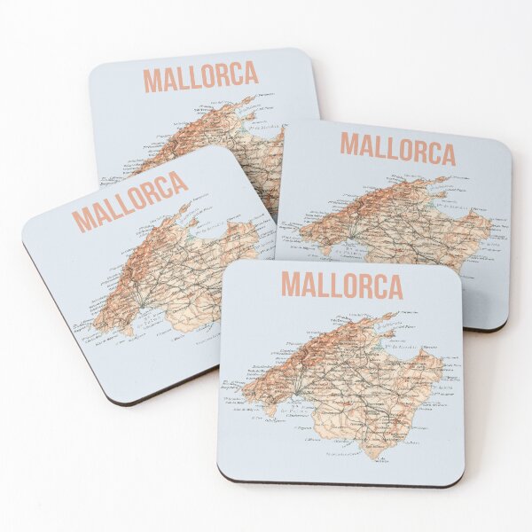 Item preview, Mallorca 1925: historical island map with Palma, Alcudia, Cala d'Or, Santanyí, Sóller, Valldemossa, Andratx, Pollença etc designed and sold by RetroTraveller.