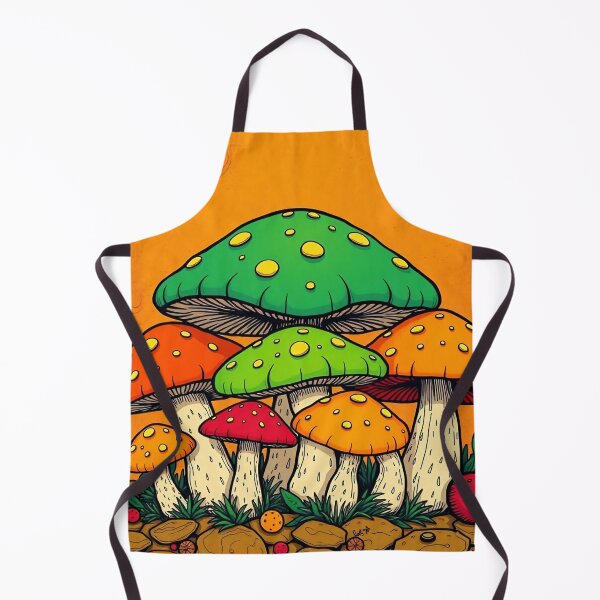 Item preview, Psychedelic Mushroom Wonderland: A Retro Botanical Illustration designed and sold by WhimsiLynes.