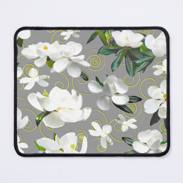 Item preview, Media gota floral de magnolia brillante sobre gris 999999 designed and sold by Art in My Loft.