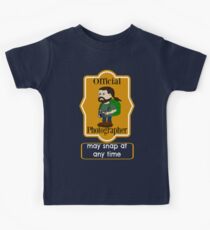 Fun Sarcastic Official Photographer Label Kids Tee