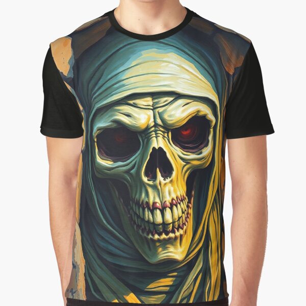 Aperçu de l'œuvre la momie sort de son sarcophage pour t'attraper ! créature morte-vivante maléfique créée et vendue par Vintage Designs +.