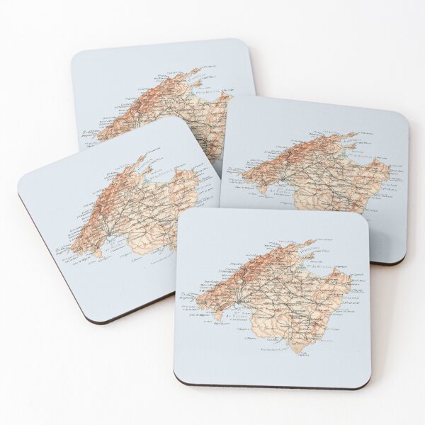 Item preview, Mallorca 1925: historical island map with Palma, Alcudia, Cala d'Or, Santanyí, Sóller, Valldemossa, Andratx, Pollença etc designed and sold by RetroTraveller.