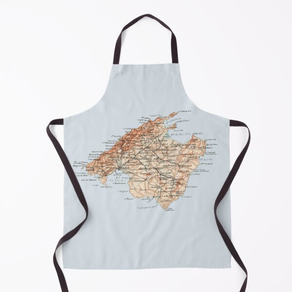 Item preview, Mallorca 1925: historical island map with Palma, Alcudia, Cala d'Or, Santanyí, Sóller, Valldemossa, Andratx, Pollença etc designed and sold by RetroTraveller.