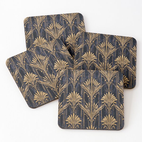Item preview, Golden Ferns on Midnight Canvas designed and sold by ELGN DESIGNS.