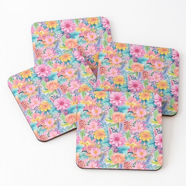 Item preview, colourful tropical flowers and botanicals designed and sold by PoppyLaneStudio.