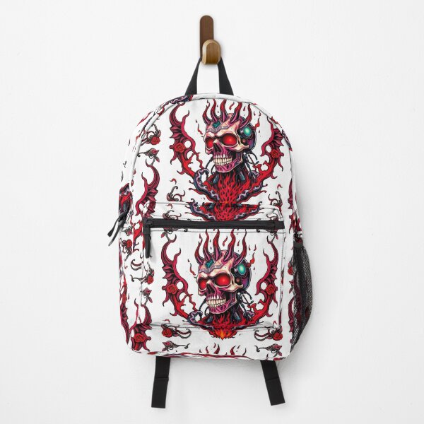 Item preview,   Demonic Flaming Evil Heavy Metal Skull Graphic design illustration designed and sold by Vintage Designs +.