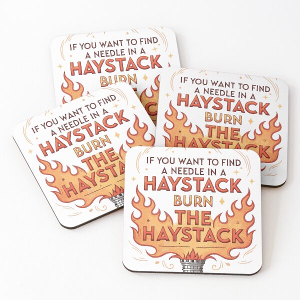 Item preview, Burn the Haystack – Bold Problem Solver Mindset designed and sold by pixelated_echoes.