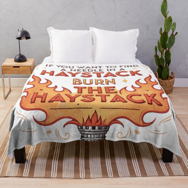 Item preview, Burn the Haystack – Bold Problem Solver Mindset designed and sold by pixelated_echoes.