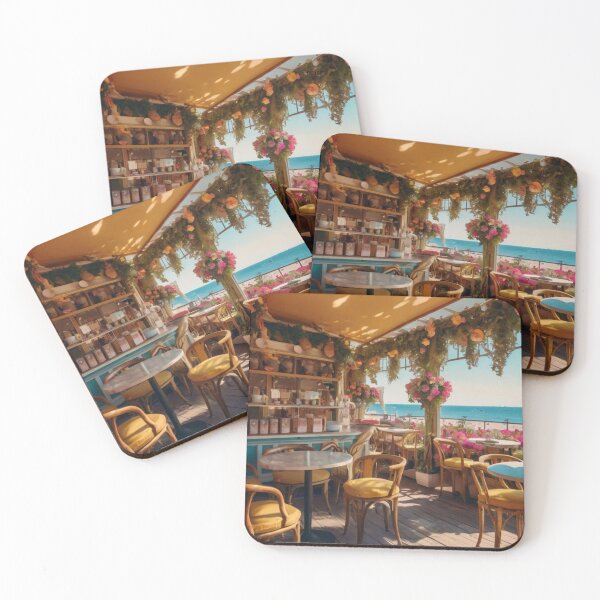 Item preview, Beautiful Parisian Coffee Shop by the Ocean designed and sold by BlareBlare.