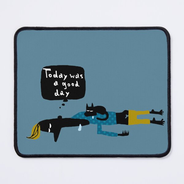 Item preview, A sleepy middle-aged man and a sleepy cat designed and sold by marijeen.