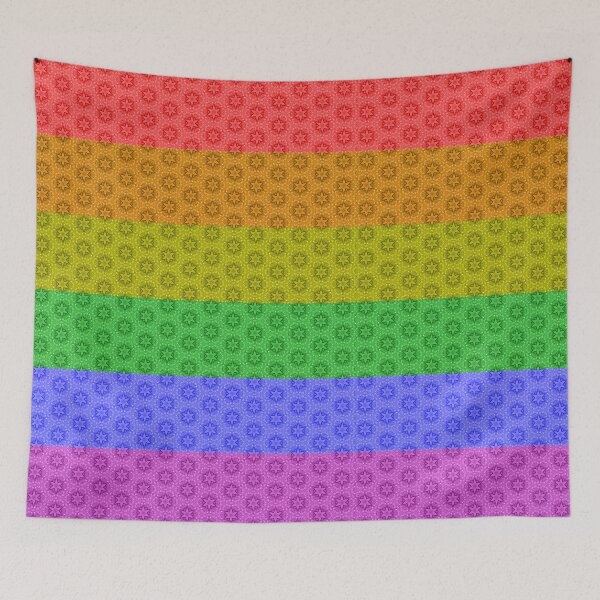 Item preview, Crystal Stars Gay Pride Colors Pattern designed and sold by PrideFeliz.