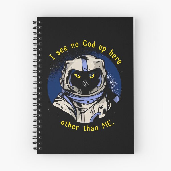 Item preview, funny cat – Astrocat – I see no God up here other than me (dark variant) designed and sold by LiveForever.