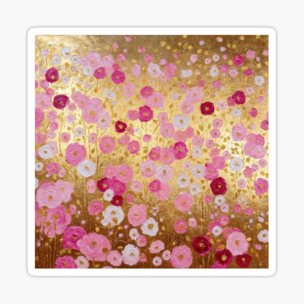 Artikel-Vorschau von Gustav Klimt Rosa Blumen, designt und verkauft von maniacfitness.