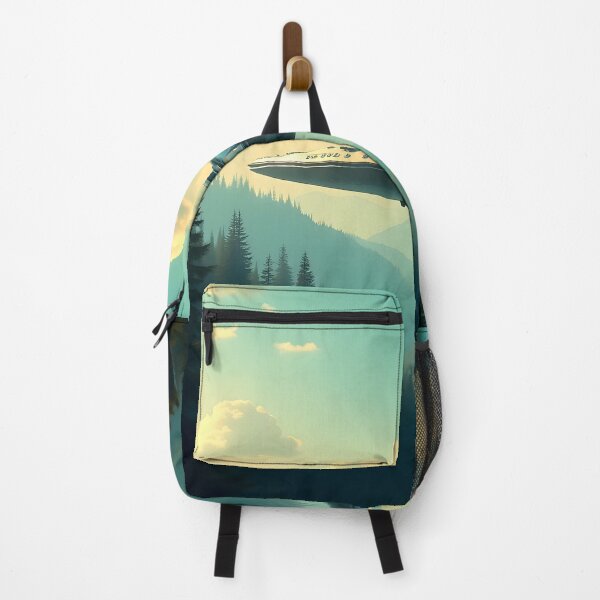 Item preview, Alien Craft in the Misty Mountains designed and sold by AbstractAuraArt.