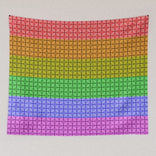 Item preview, Abstract Crystals Gay Pride Colors Pattern designed and sold by PrideFeliz.