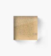Map Of Honolulu 1893 Acrylic Block