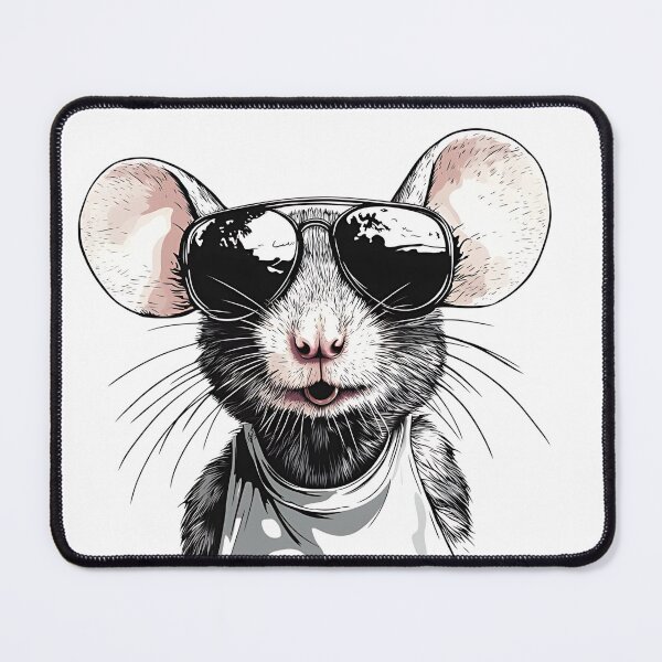 Item preview, Cool Shades Mouse – Stylish Retro Rodent Art designed and sold by ValhallaPrint.