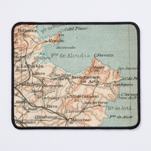 Item preview, East Mallorca around 1925: historical island map for Balearic holidaymakers and residents designed and sold by RetroTraveller.